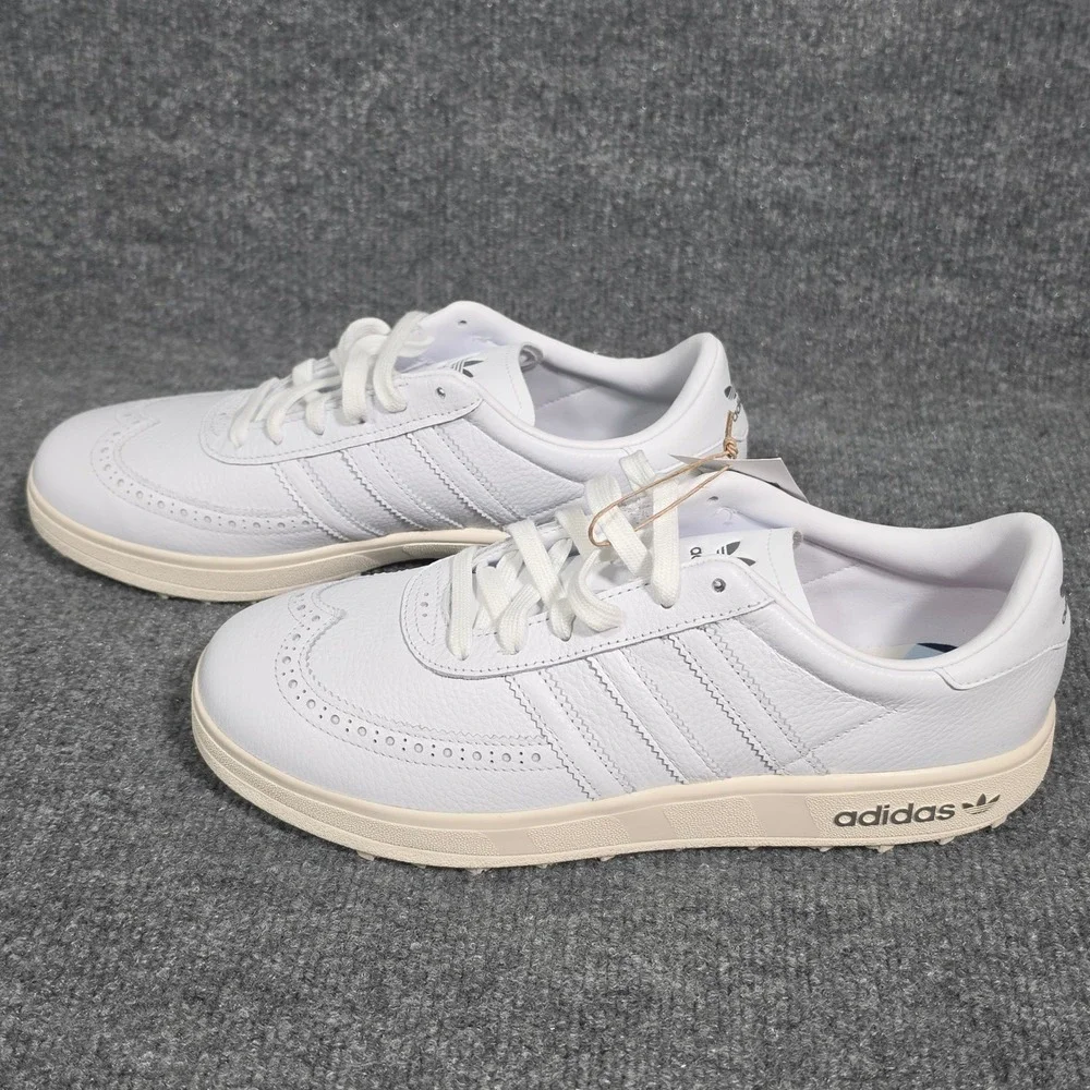 Adidas Coursecup Spikeless Golf Shoes White Leather IH2264 Mens 9.5 Womens 10.5